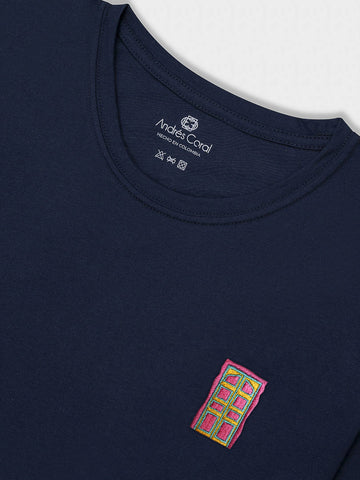 CAMISETA AZUL 100% ALGODÓN - CALLES LINDAS