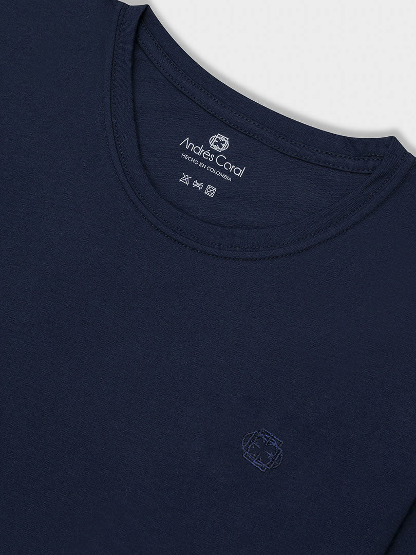 CAMISETA AZUL 100% ALGODÓN - LIVIANA