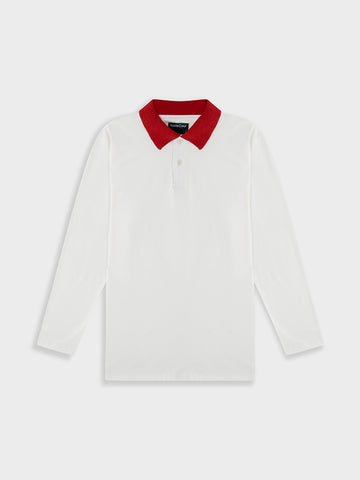 CAMISETA POLO BLANCO 100% ALGODÓN - RABO E' GALLO