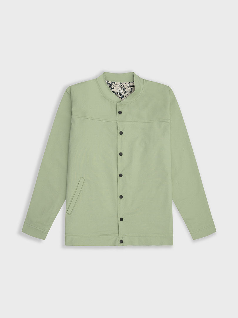 CHAQUETA VERDE 100% ALGODÓN - BOMBER